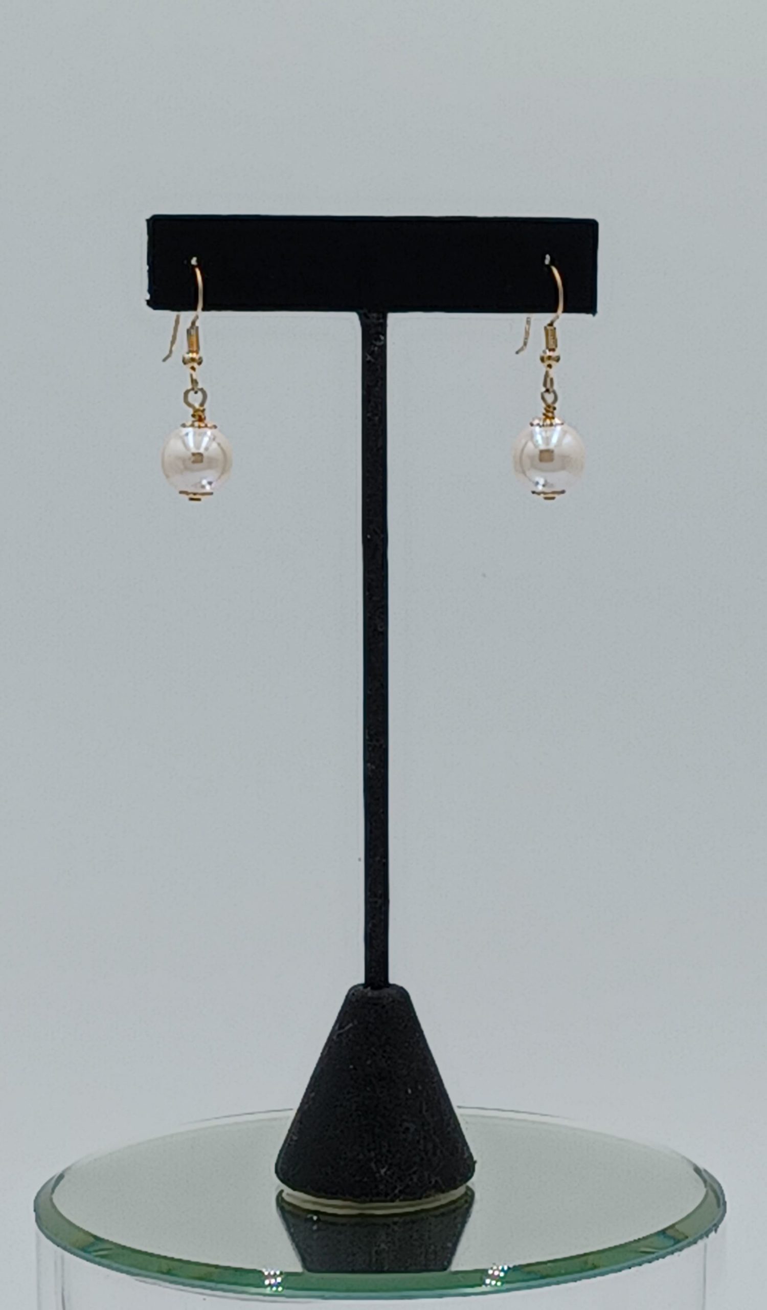 Trish Round Pearl Earrings - Image 2