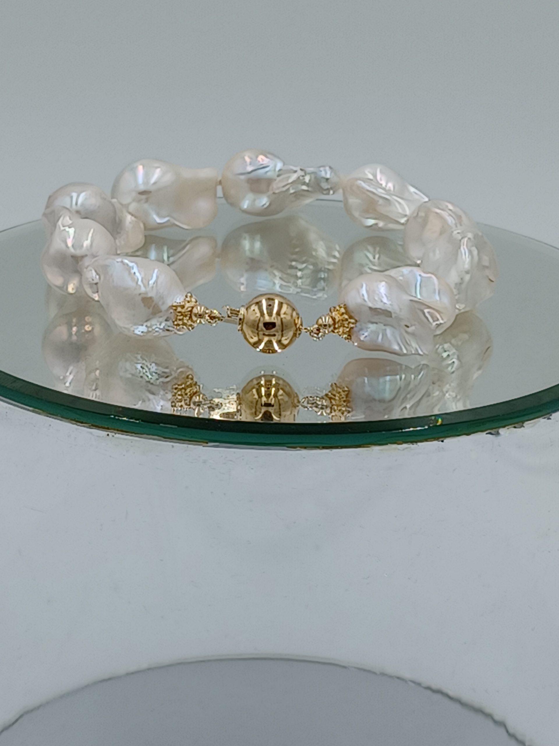 Renee White Baroque Pearl Bracelet - Image 2