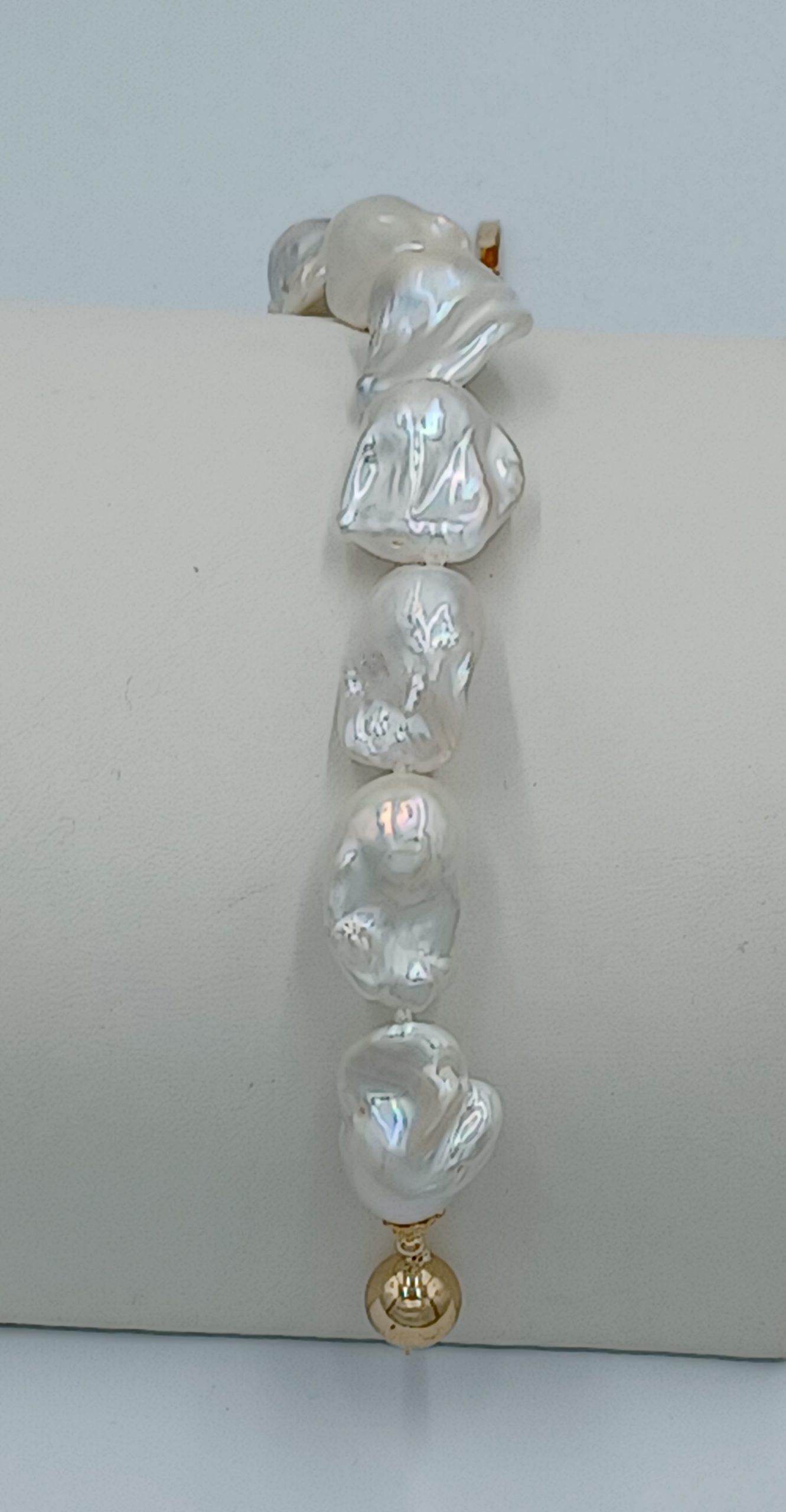 Renee White Baroque Pearl Bracelet